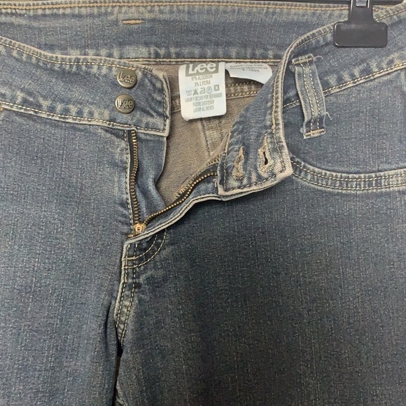 LEE Dark Blue Wash Super Low Rise Women’s Jeans Size 32 - Picture 5 of 15